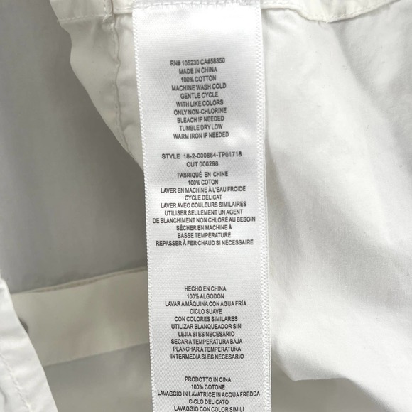 CURRENT/ELLIOTT Shirt Womens Small 1 White Long Sleeve Button Up Convertible - Picture 10 of 16